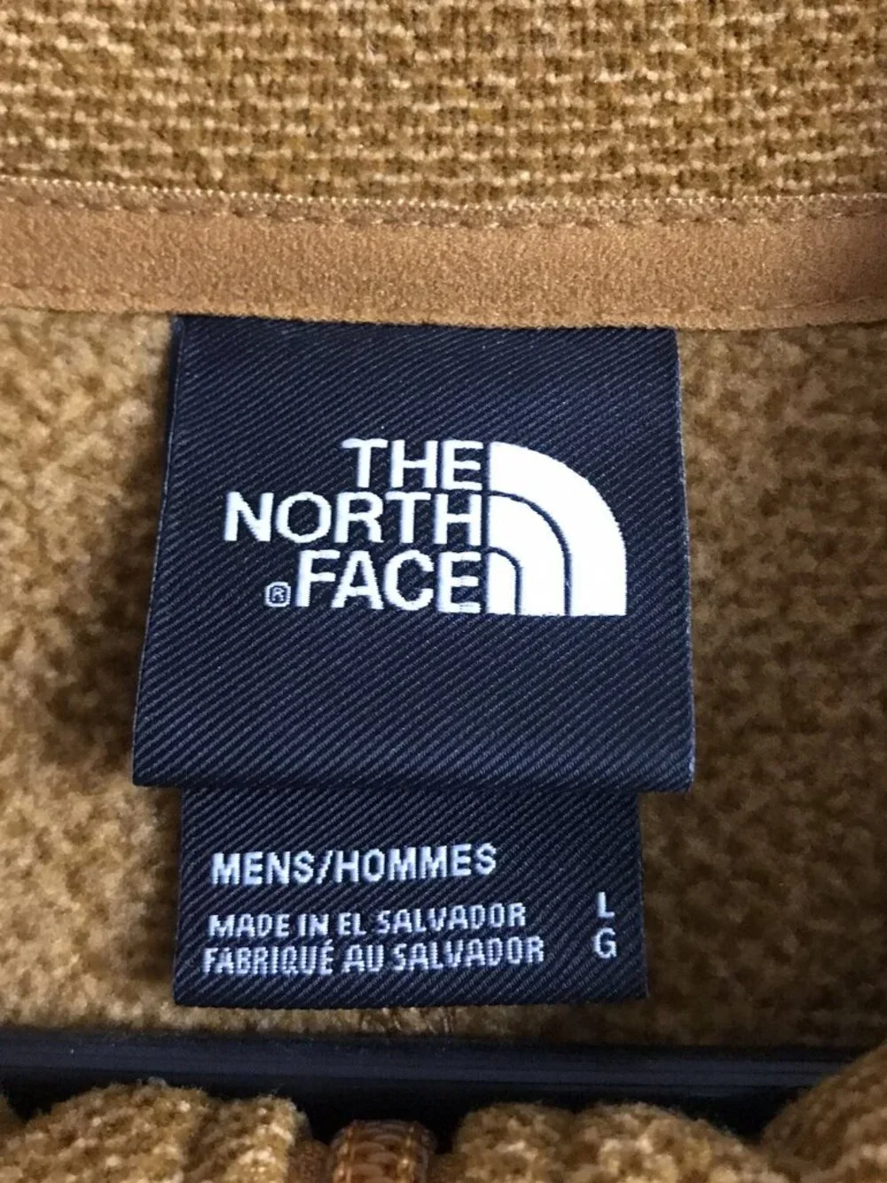 The North Face Sweater Brown Pullover 1/4‎ Zip Shirt Fleece Thin Mens Large